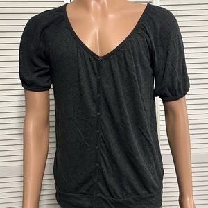 Old navy grey button down top small